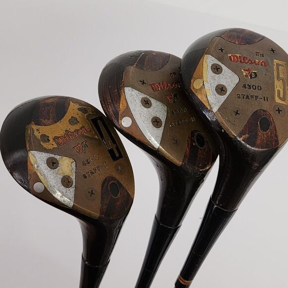 Vintage Wilson Staff-II 4300 Strata Block Wood Set 1,3,4,5 Regular Steel RH Fair - Picture 10 of 16